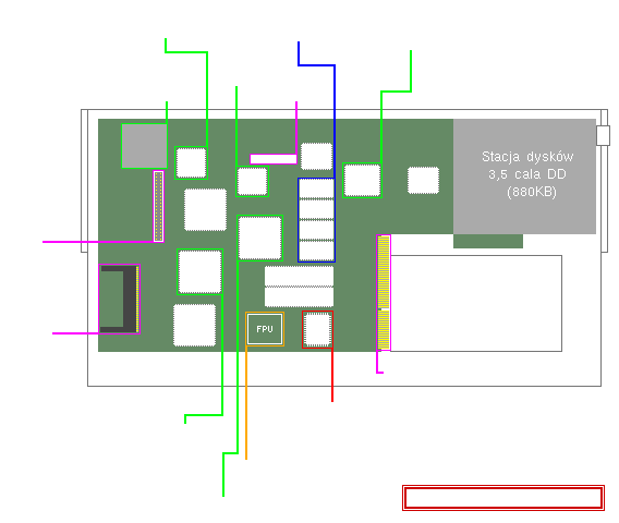 Amiga 1200 - schemat plyty glownej